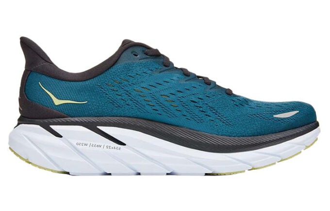 Clifton 8 2E Wide ‘Blue Coral Butterfly’