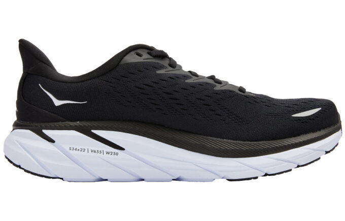 Clifton 8 2E Wide ‘Nero Bianco’