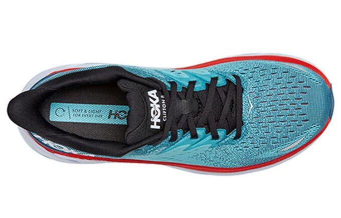 Clifton 8 2E Wide ‘Real Teal Aquarelle’