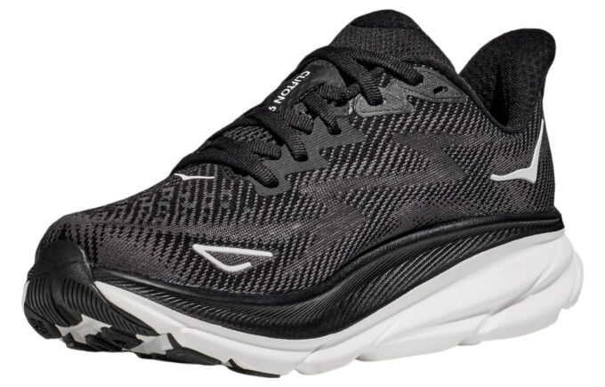 Clifton 9 2E Wide ‘Nero Bianco’
